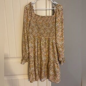 Simply Southern Floral Long Sleeve Dress - Multicolor